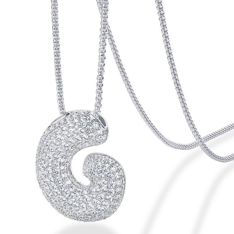 A-Z Bubble Bling Initial Necklace