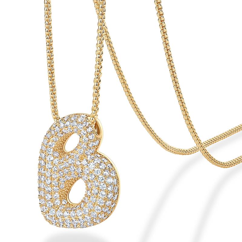 A-Z Bubble Bling Initial Necklace