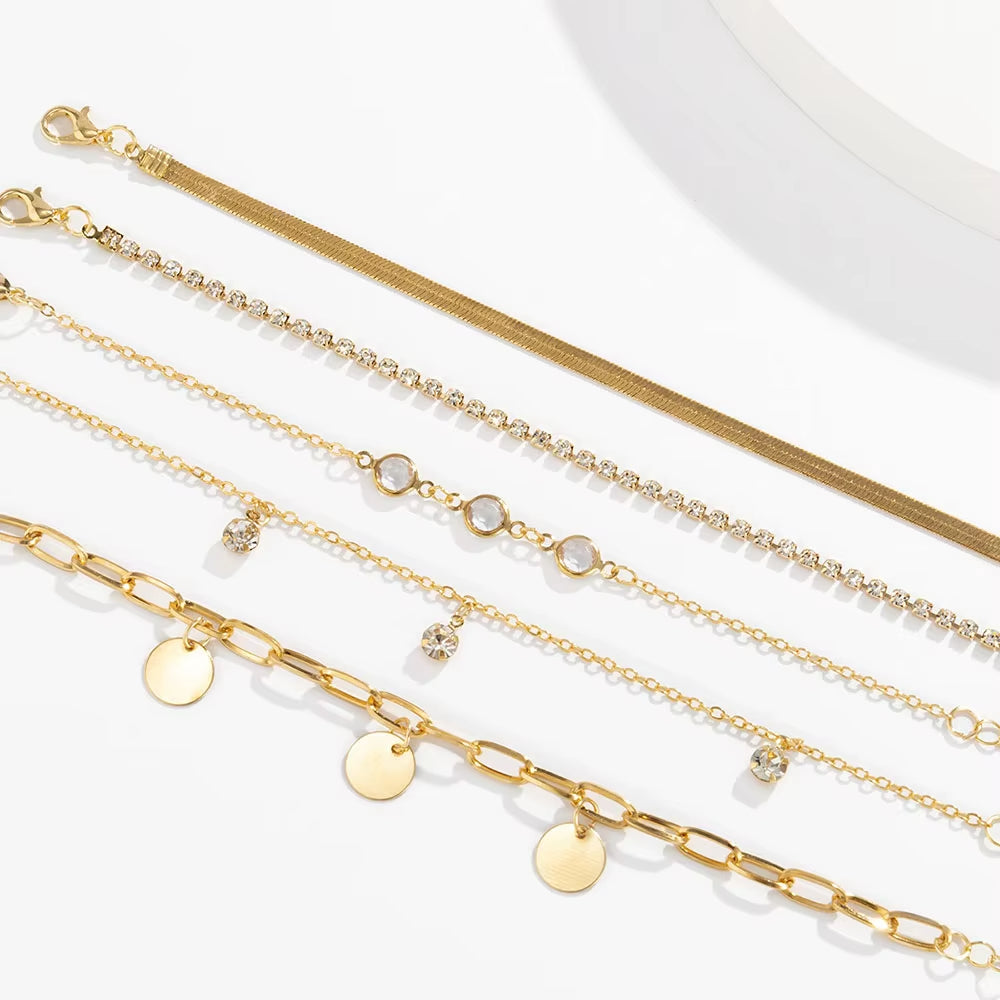 5pc Mixed Bracelet Jewelry Set
