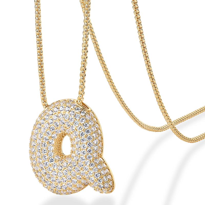 A-Z Bubble Bling Initial Necklace