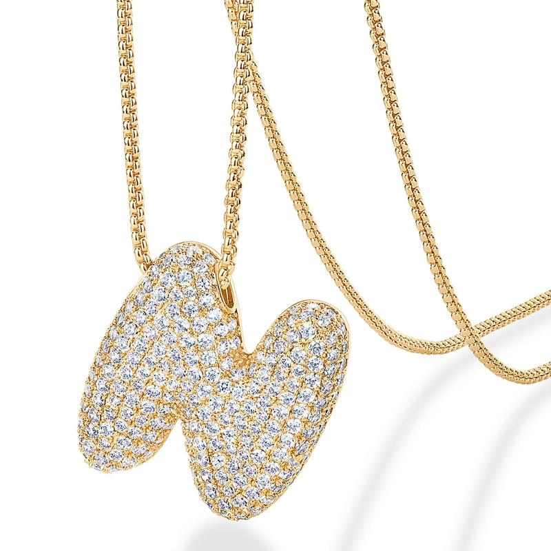 A-Z Bubble Bling Initial Necklace