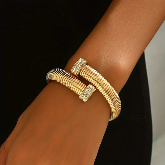 Coiled Gold Statement Bracelet