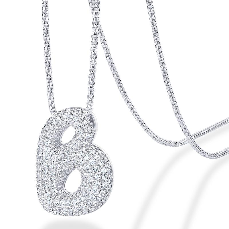A-Z Bubble Bling Initial Necklace