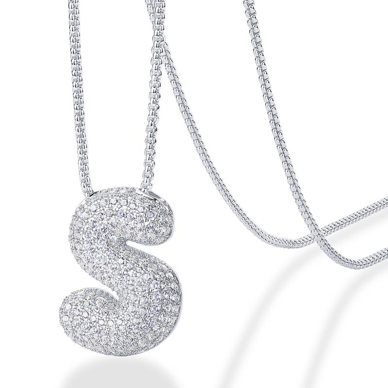 A-Z Bubble Bling Initial Necklace