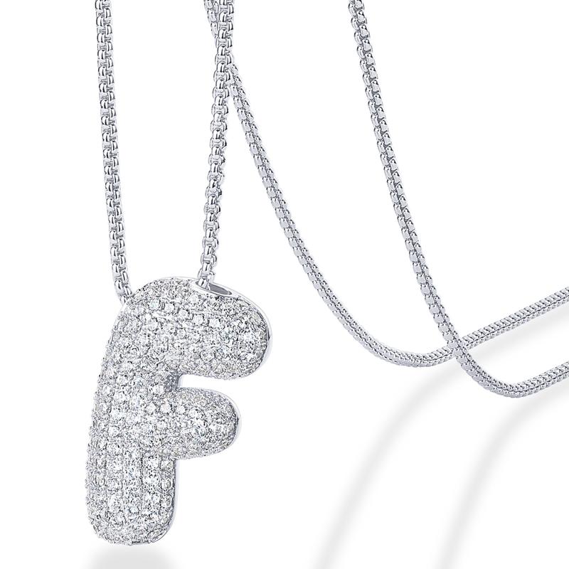 A-Z Bubble Bling Initial Necklace