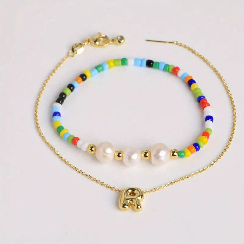 A-Z Initial Pearl Bracelet