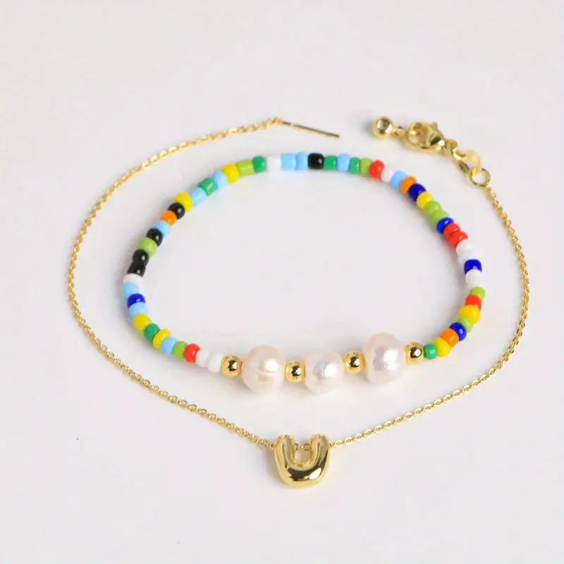 A-Z Initial Pearl Bracelet
