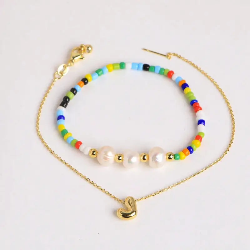 A-Z Initial Pearl Bracelet
