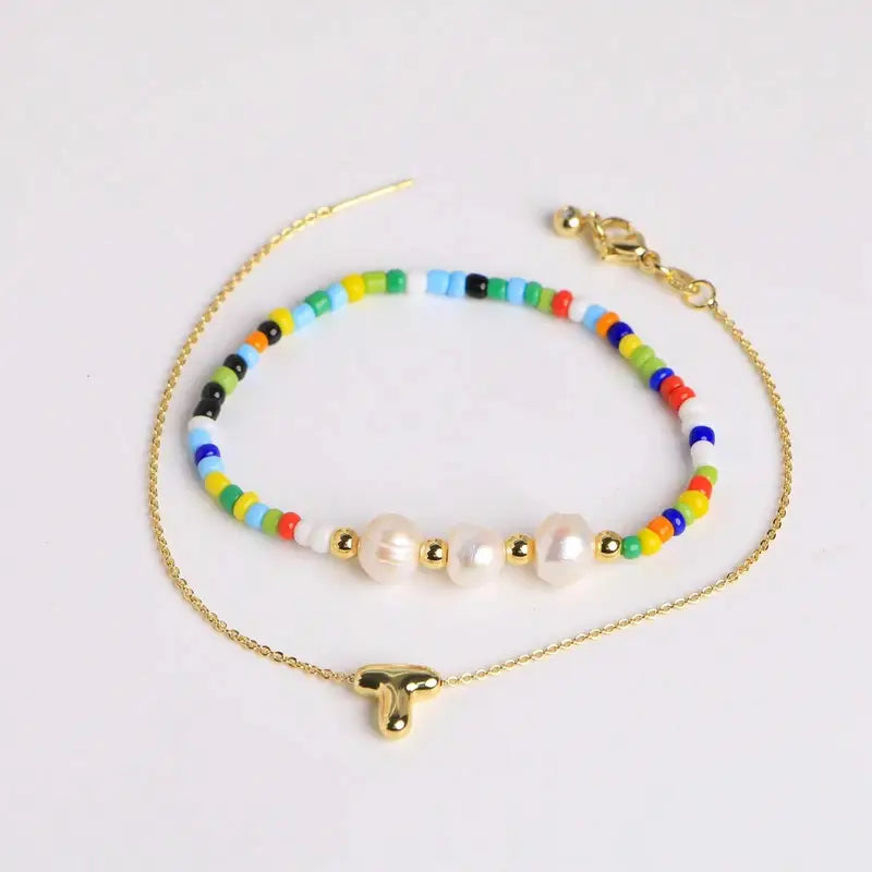 A-Z Initial Pearl Bracelet