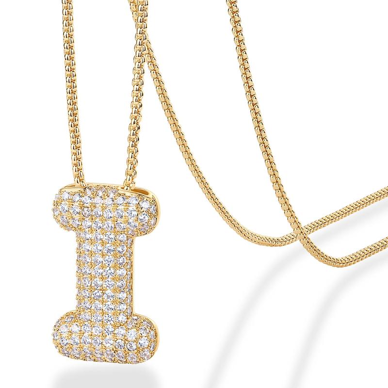 A-Z Bubble Bling Initial Necklace