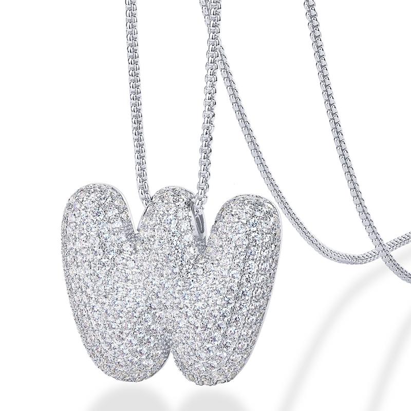 A-Z Bubble Bling Initial Necklace