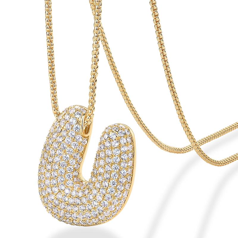 A-Z Bubble Bling Initial Necklace