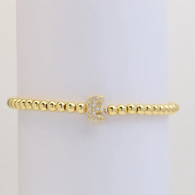 A-Z Bubble Initial Beaded Bracelet