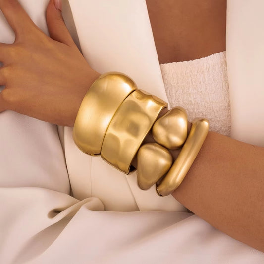 Chunky Bangle Bracelet Stack