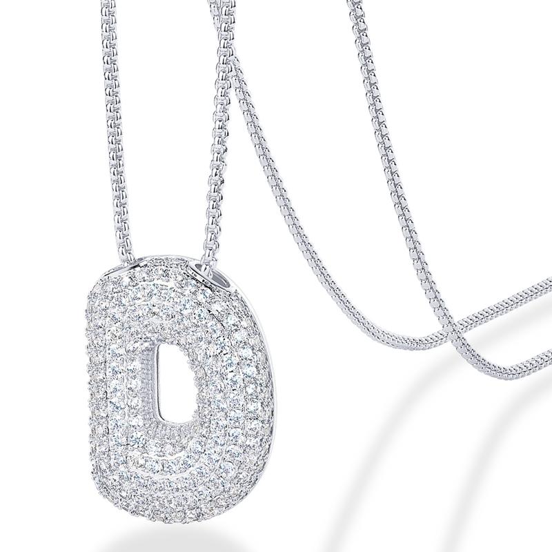 A-Z Bubble Bling Initial Necklace