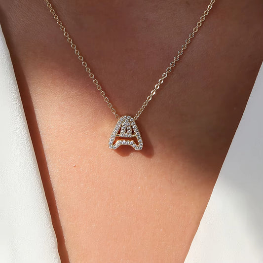 A-Z Diamond Initial Necklace