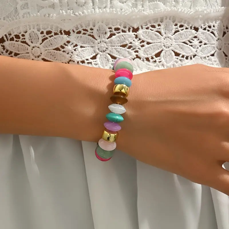 Bold Beaded Rainbow Bracelet
