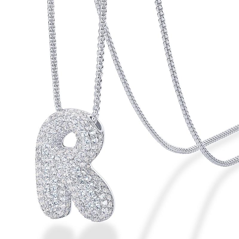 A-Z Bubble Bling Initial Necklace
