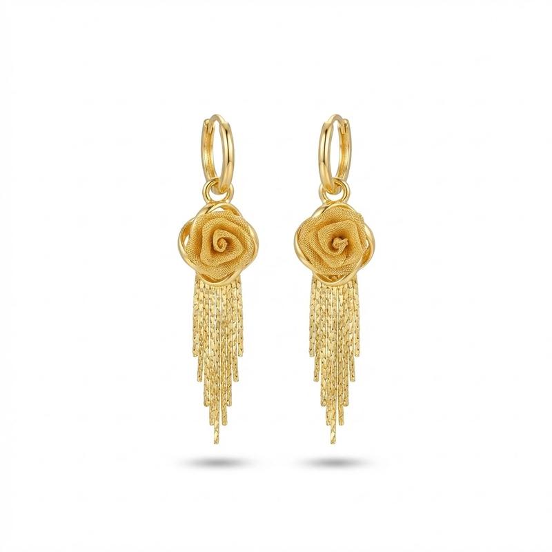 Rose Tassel Earrings