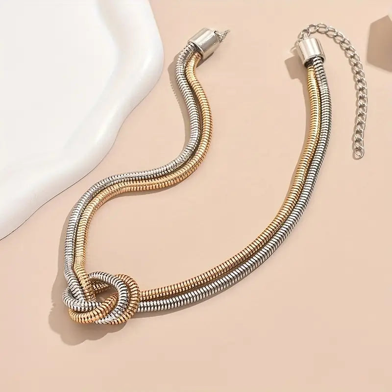 Twisted Snake Chain Knot Necklace