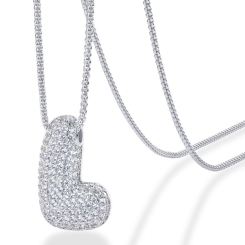 A-Z Bubble Bling Initial Necklace