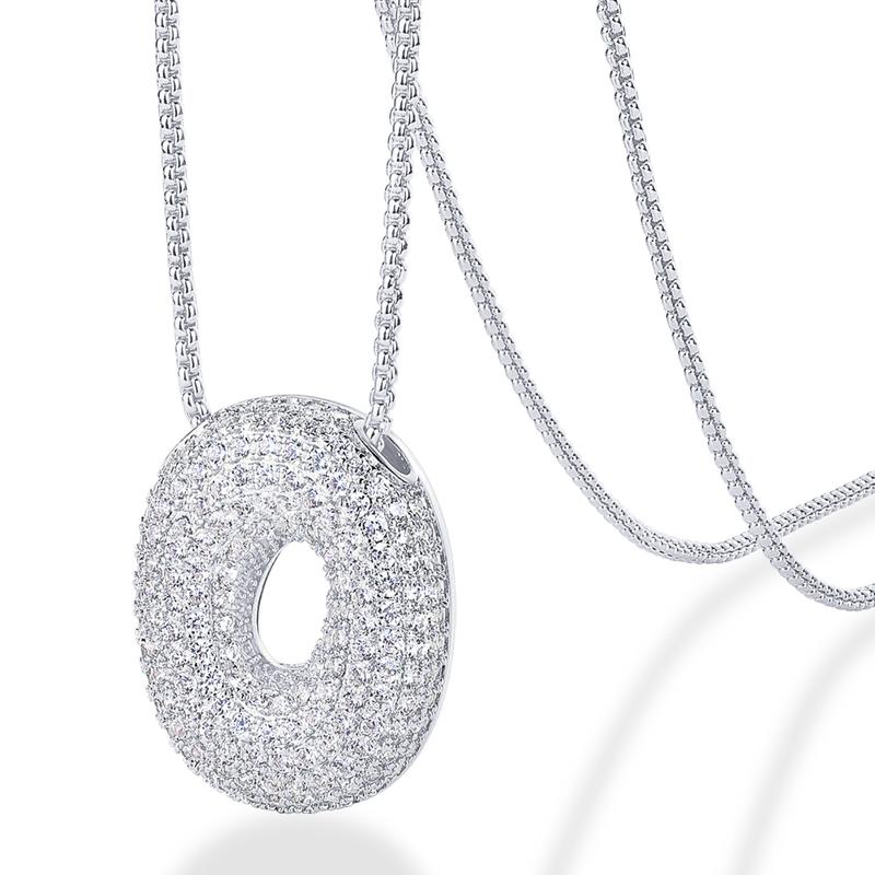 A-Z Bubble Bling Initial Necklace