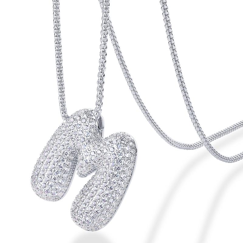A-Z Bubble Bling Initial Necklace