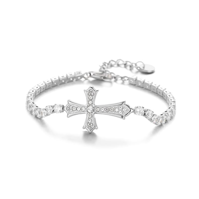 Diamond Cross Bracelet