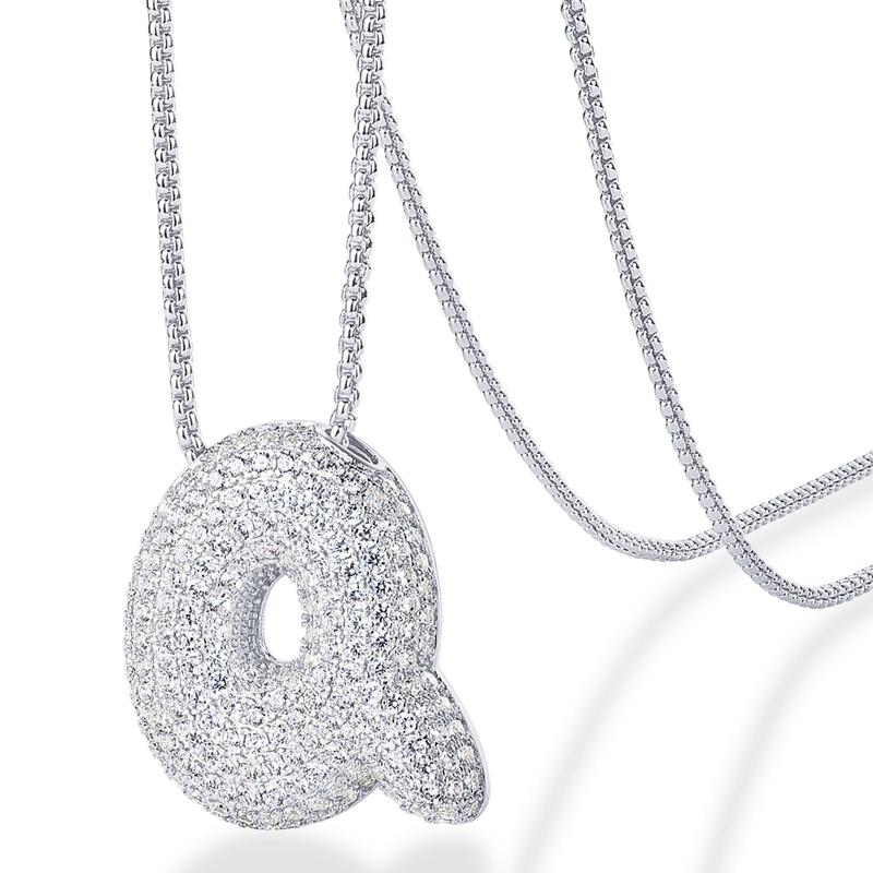 A-Z Bubble Bling Initial Necklace