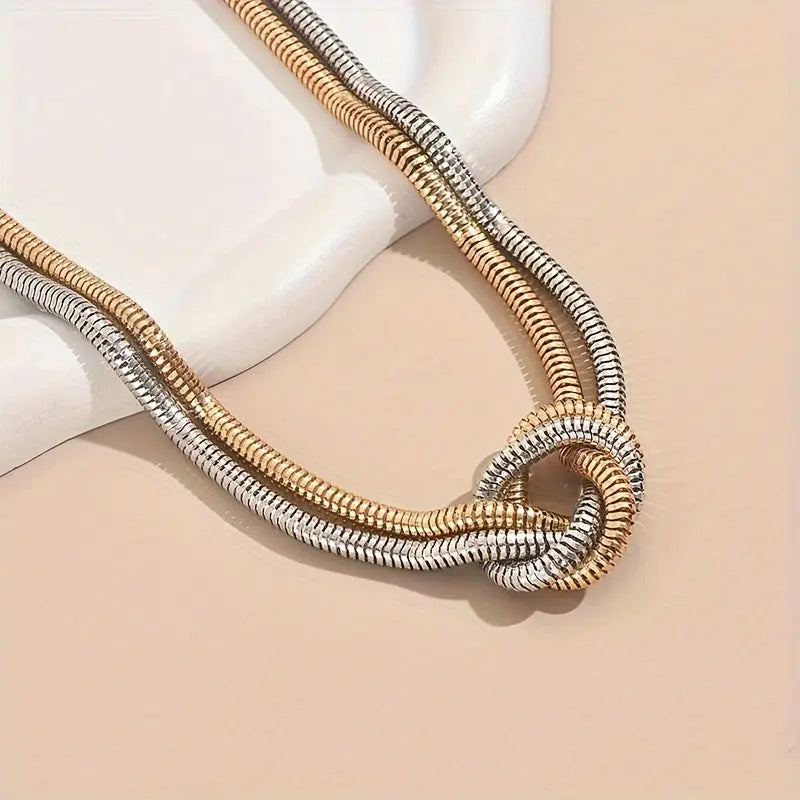 Twisted Snake Chain Knot Necklace