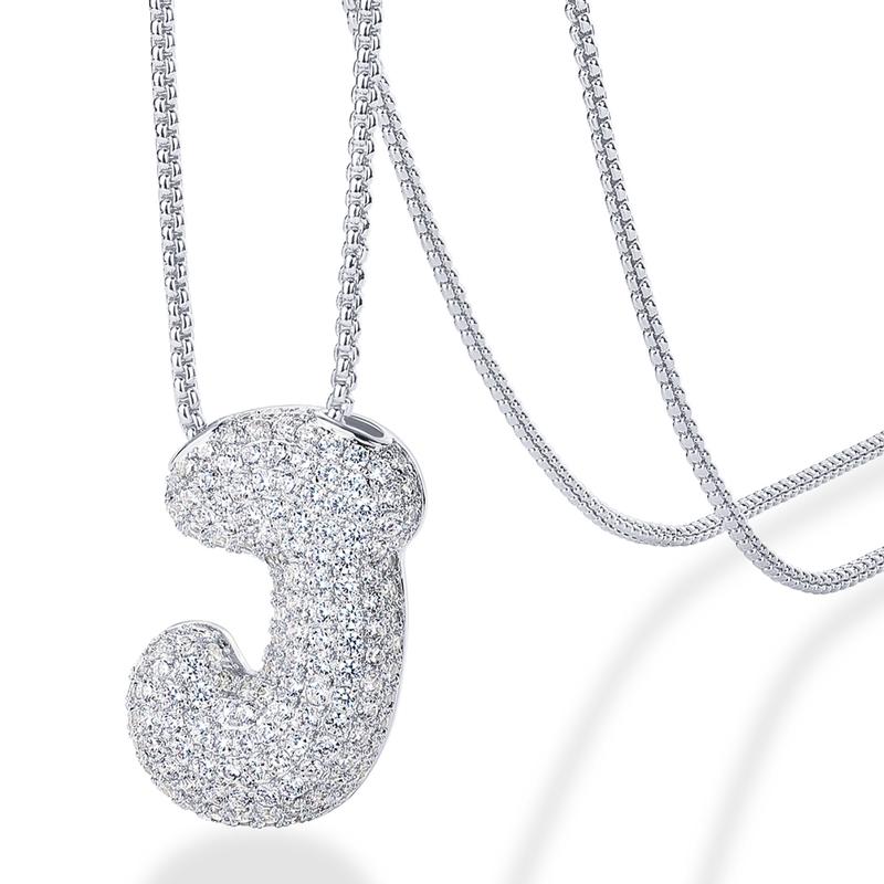 A-Z Bubble Bling Initial Necklace