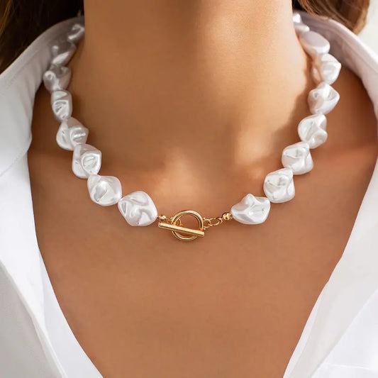 Baroque Pearl Toggle Necklace