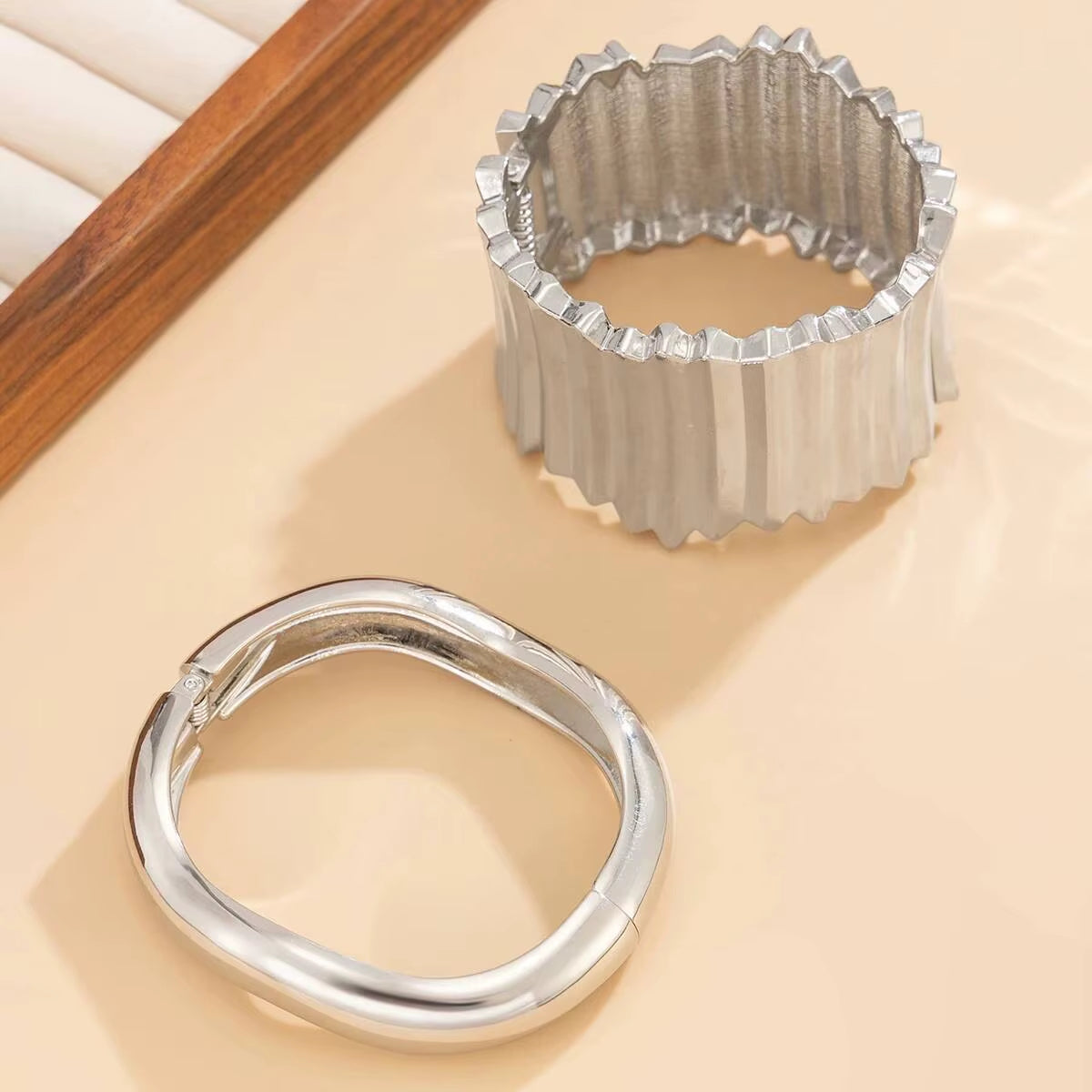 2pc Irregular Wave Bracelet Stack