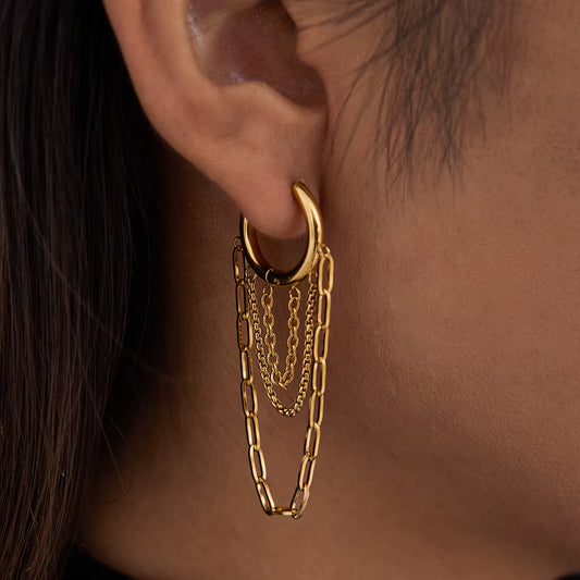 18K Gold Plated Tassel Earrings