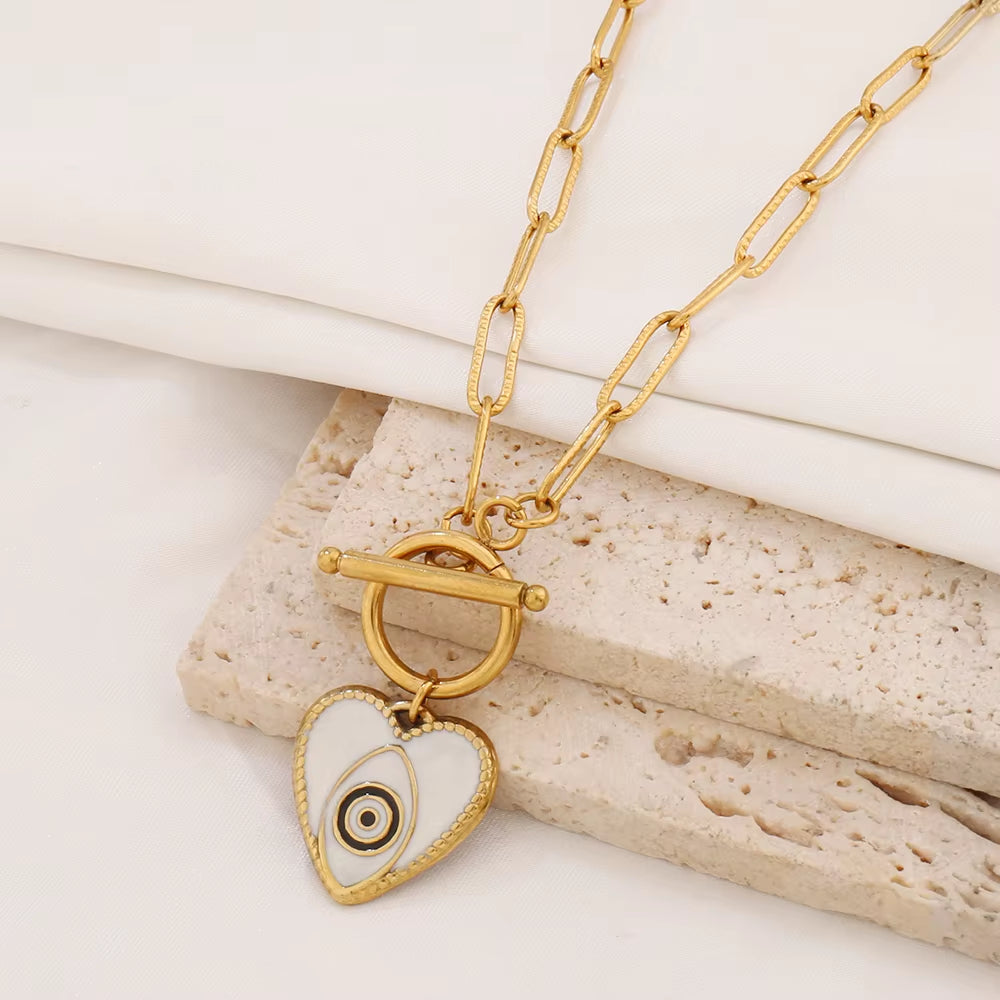 Evil Eye Toggle Necklace