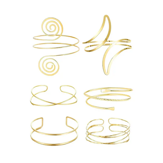 6pc Classic Arm Cuff Stack