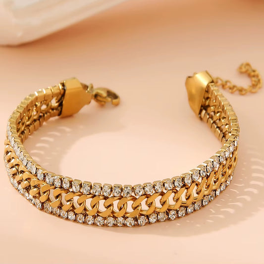 18K Gold Plated Tennis Bracelet