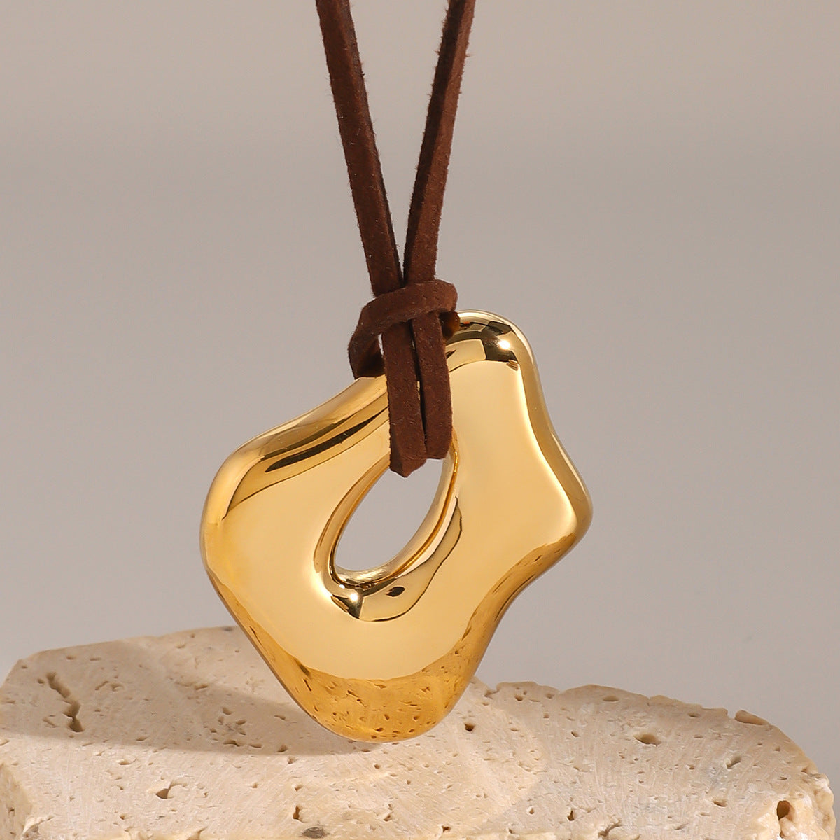 Irregular Shape Rope Lariat Necklace