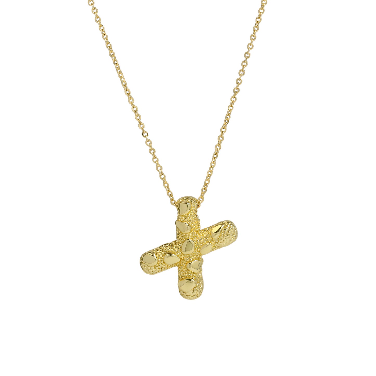 A-Z Textured Bubble Initial Necklace