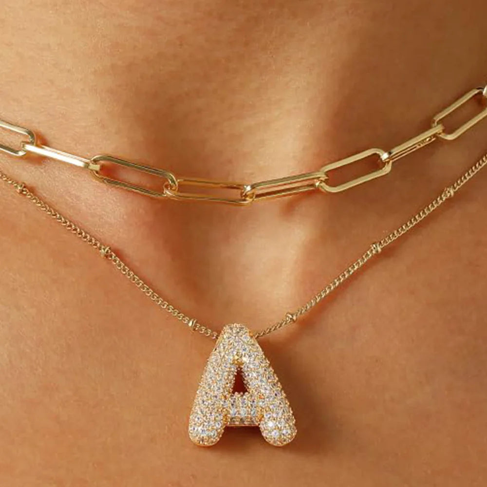 A-Z Sparkly Letter Necklace