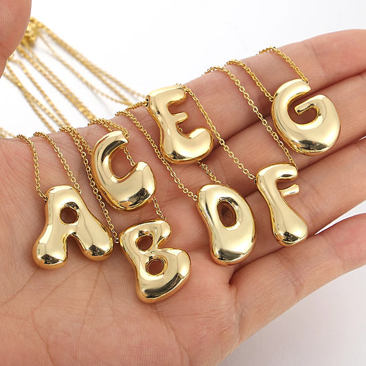 Chunky Letter Balloon Necklace