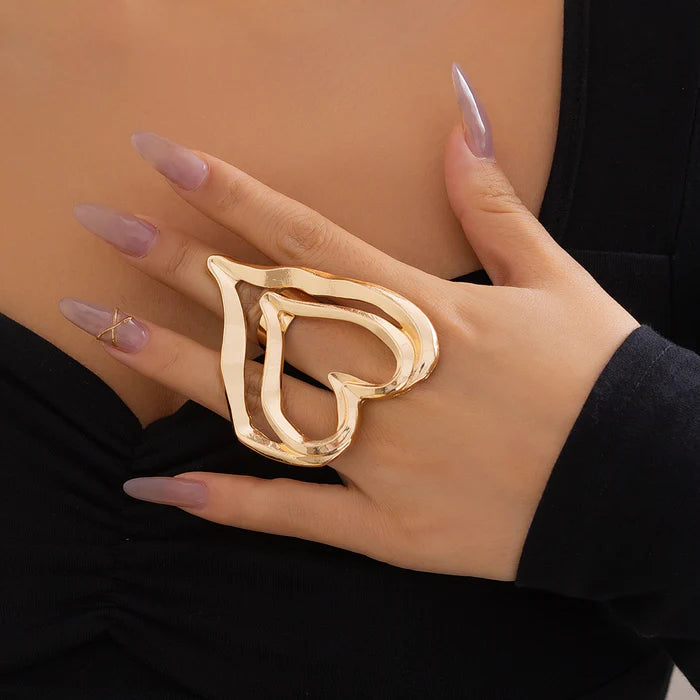 Chunky Heart Statement Ring