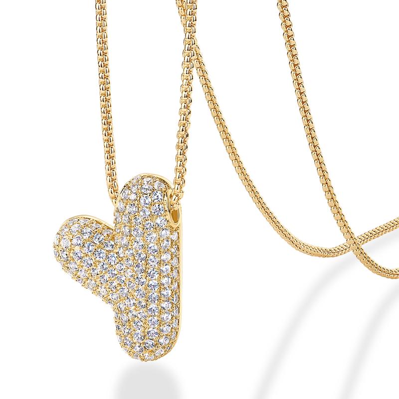 A-Z Bubble Bling Initial Necklace