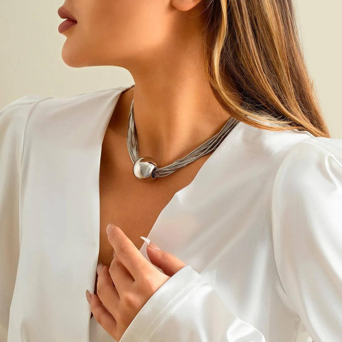 Twisted Chunky Ball Necklace