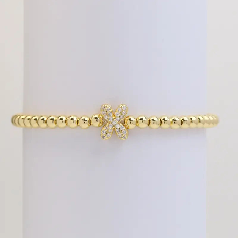 A-Z Bubble Initial Beaded Bracelet