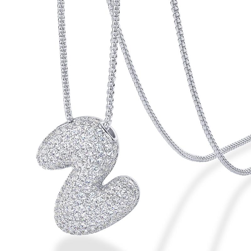 A-Z Bubble Bling Initial Necklace
