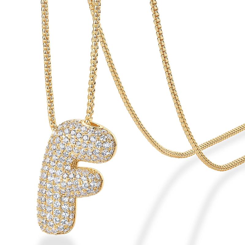 A-Z Bubble Bling Initial Necklace