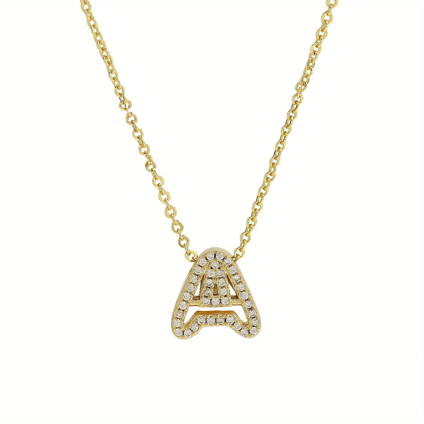 A-Z Diamond Initial Necklace