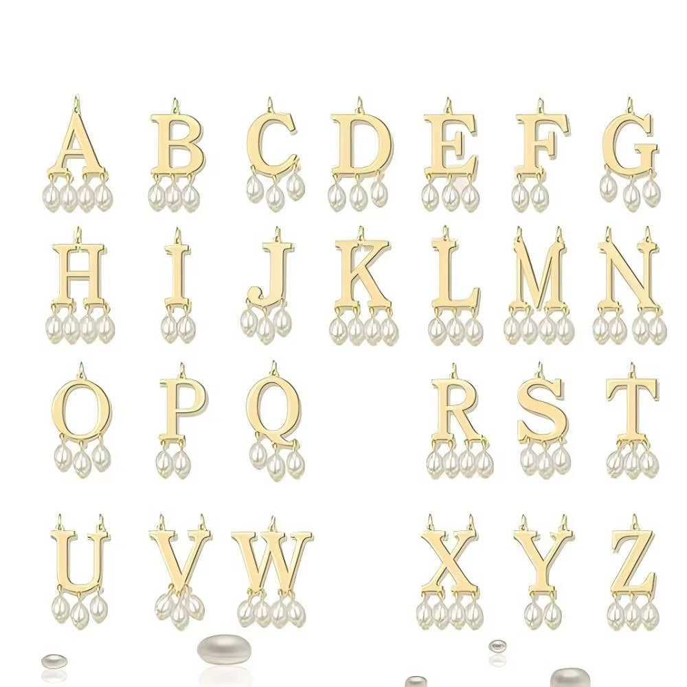 A-Z Luxe Initial Pearl Necklace