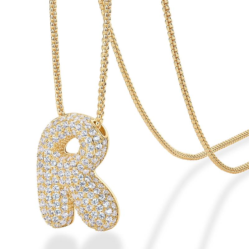 A-Z Bubble Bling Initial Necklace